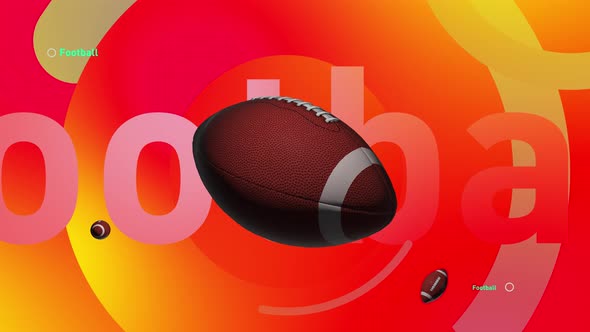 Typography American Football Sports Background Colorfull