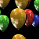 Color balloons loop with transparency