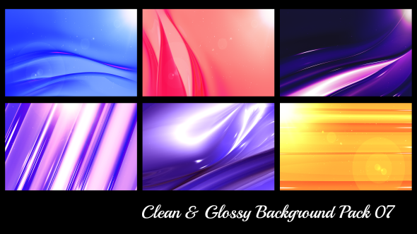 3D Abstract Clean Waves Background Pack 07