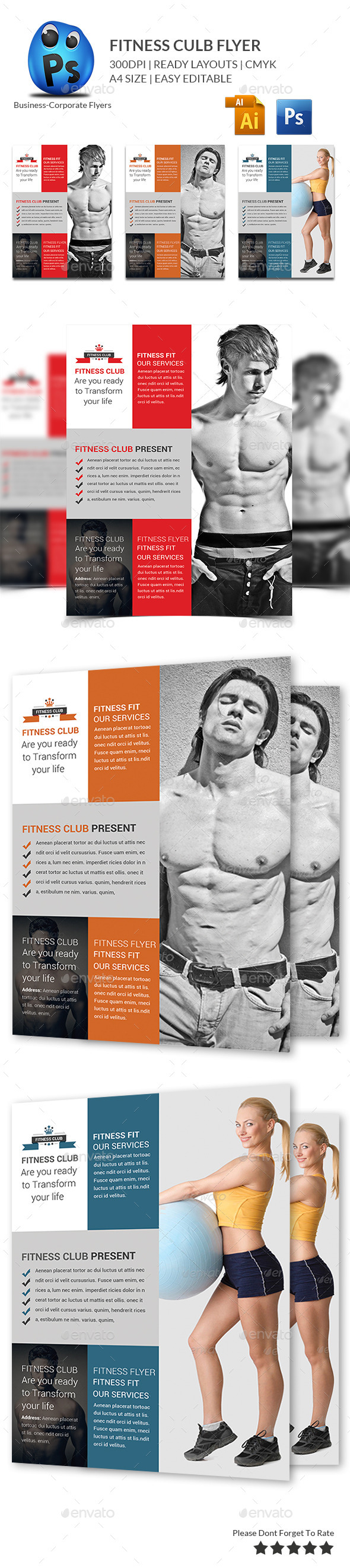 Fitness Flyer Print Templates