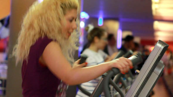 Girl Doing Sports In A Gym, Fitness Center 3