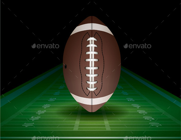American Football and Field Illustration