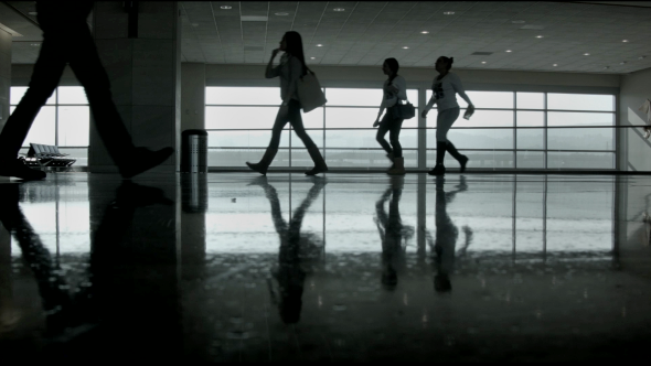 Silhouettes at the Airport