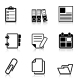 Document Office Icons with Refection - GraphicRiver Item for Sale