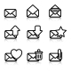 Envelopes Icons with Reflection - GraphicRiver Item for Sale