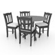 Dining Set (Leaf Table x4 Chairs) - 3DOcean Item for Sale