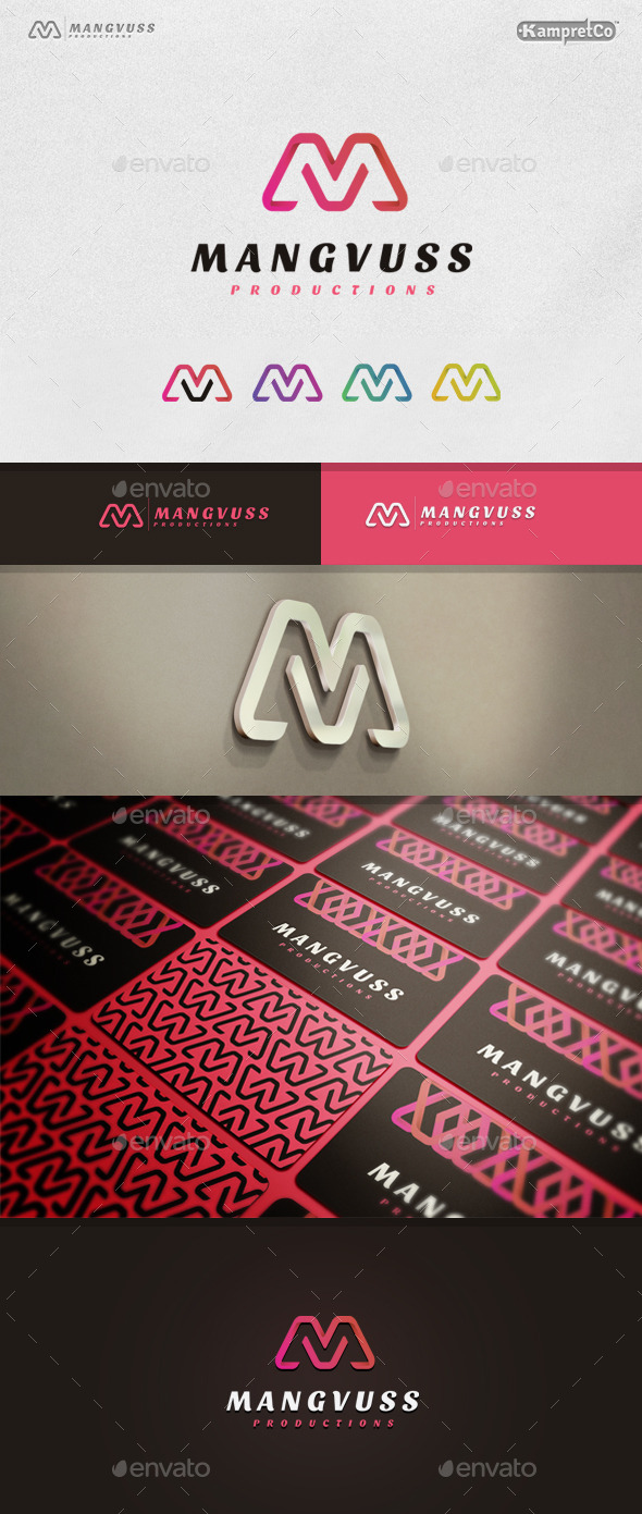 M V Letter Logo