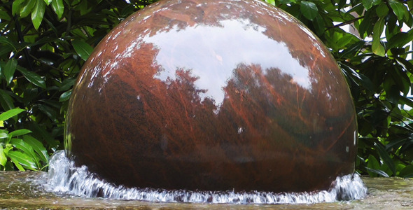 Turning Sphere Stone on Water