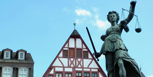 Justice Sculpture in Frankfurt
