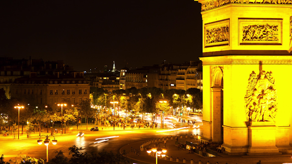 Arc Du Triomphe At Night, Paris France 3