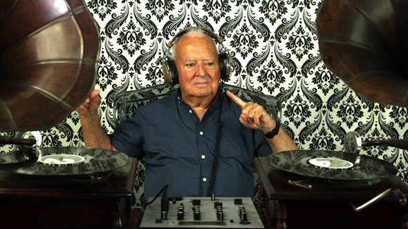 Funky Grandpa Dj With Gramophones 11 alt