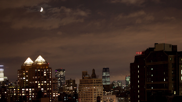 New York Skyline Manhattan Nyc Ny Timelapse Night 2