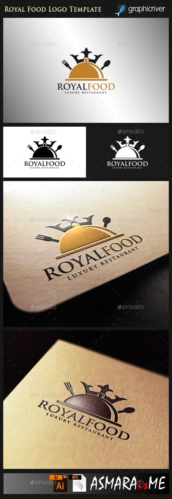 Food Logo - Royal Food - Luxury Restaurant