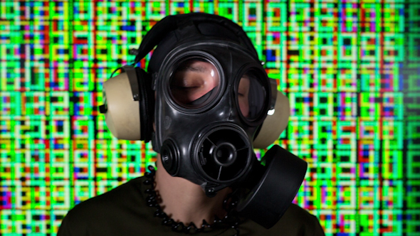 Person Wearing Gasmask 26