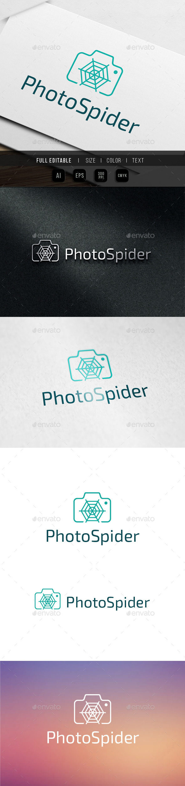 Photo Spider - Micro Shot Logo Template