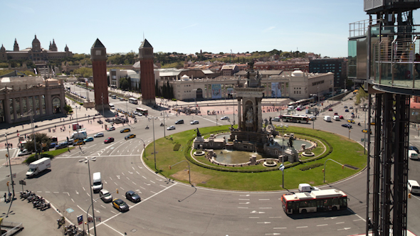 Traffic Roundabout Barcelona 1