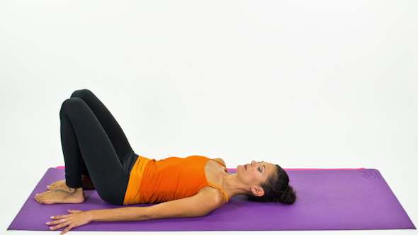 Yoga Teacher Poses On A White Background 31