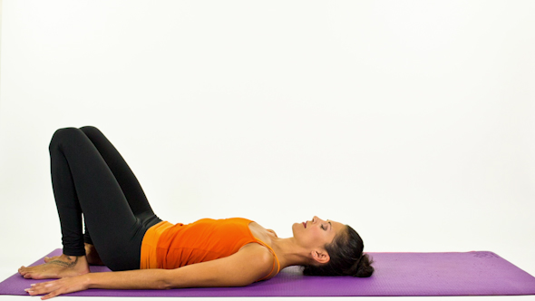 Yoga Teacher Poses On A White Background 33