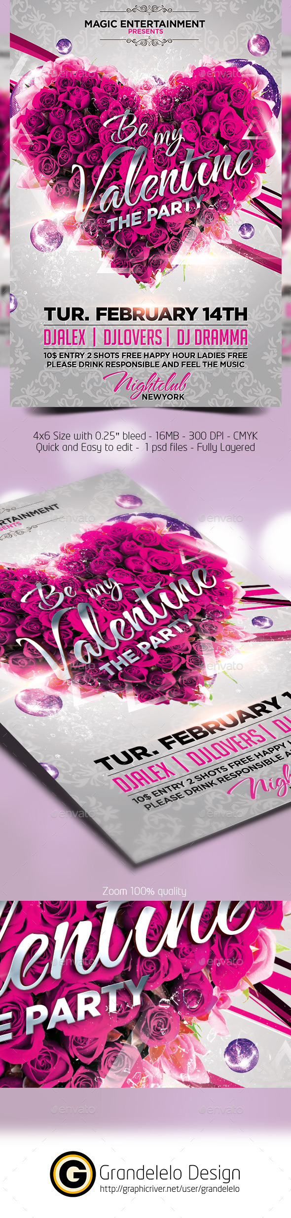 Be My Valentine Flyer Template