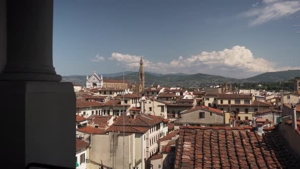 Reveling scenic panorama of renaissance Florence city Italy