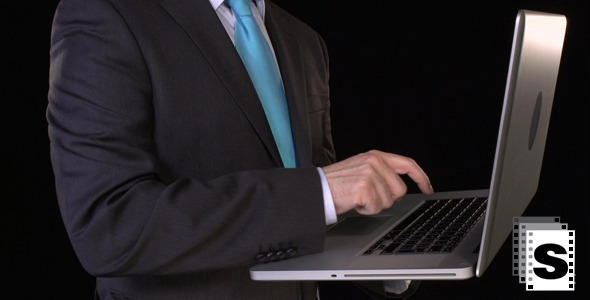 Businessman Using Laptop