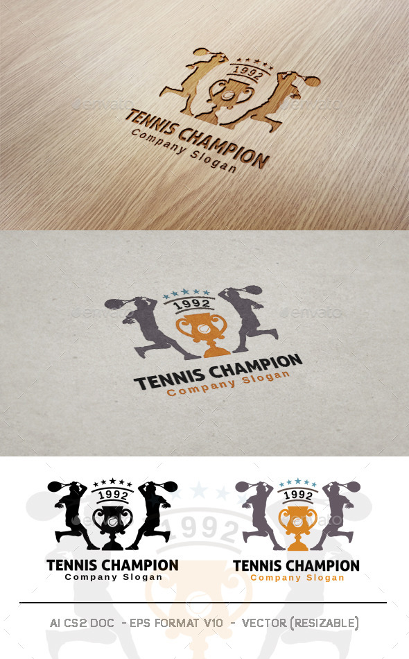 Tennis Champion Logo