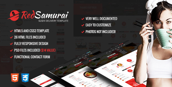 Red Samurai HTML5 and CSS3 Responsive Template