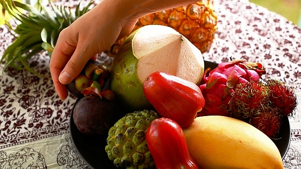 Exotic Fruits on the Plate