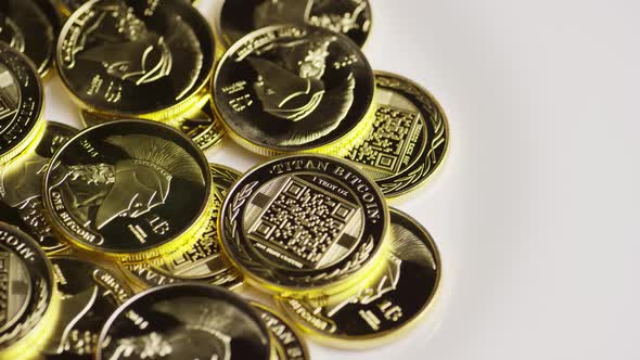 Rotating shot of Titan Bitcoins 