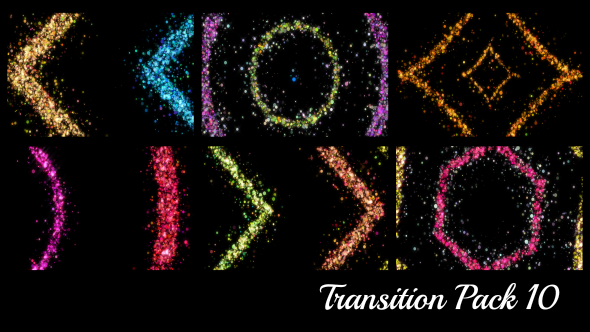 Glitter Particles Transitions Pack 10