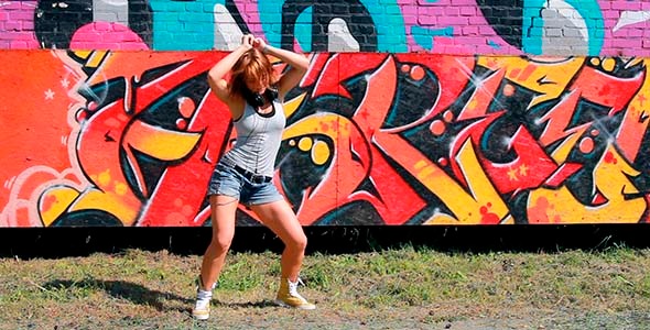 Girl Dancing On The Street 6