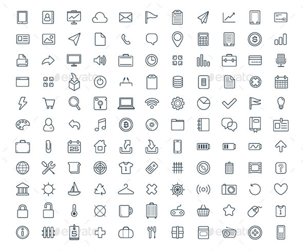 120+ Vector Icons Set