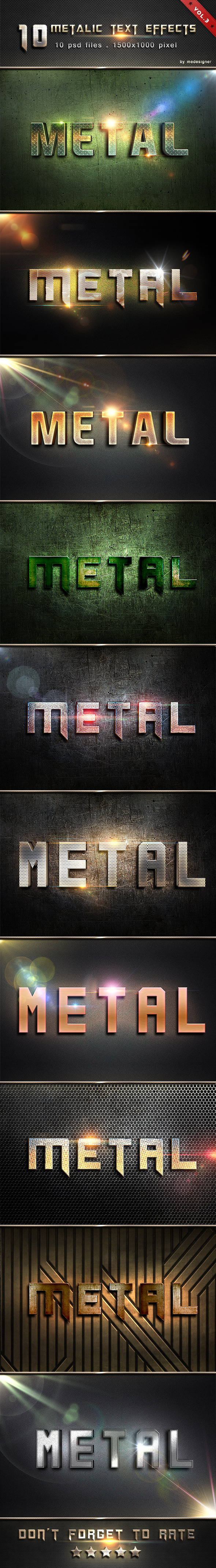 Metalic Text Effects V.3