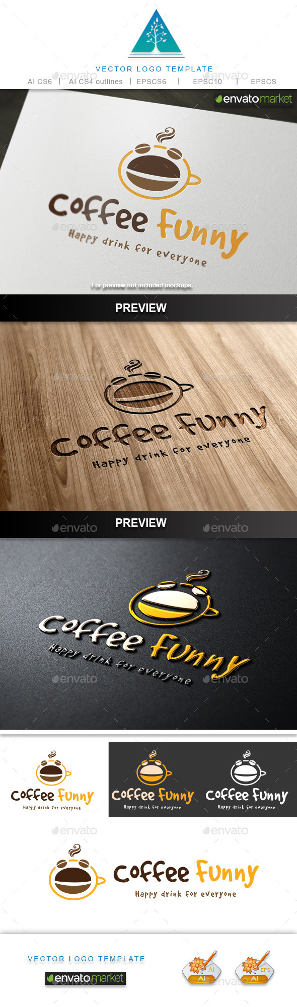 Coffee Funny Logo