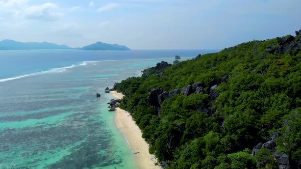 La Digue Seychelles Tropical Beach During a Luxury Vacation in the Seychelles