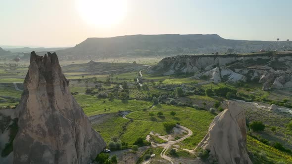 Cappadocia aerial view 4 K Awesome Background