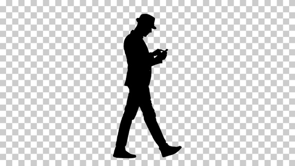 Silhouette Man, Alpha Channel alt
