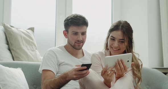 Portrait of Charismatic Young Couple Who Ordering