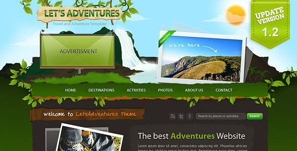 Let's Adventures - 4 Page Photoshop design