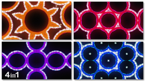 Colourful Abstract LED Loop (4-Pack)