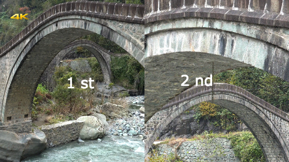 2 Historic Stone Arch Bridges (2 Clips)