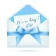 Blue Baby Shower Envelop with Bow - GraphicRiver Item for Sale