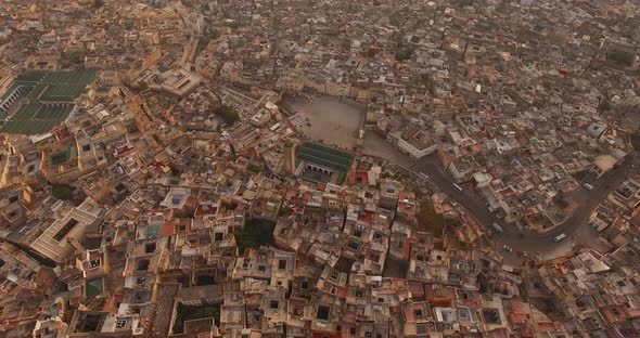 AERIAL: Old medina in Fez