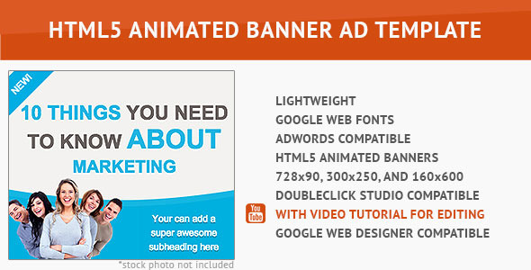 Cool Marketing HTML5 Animated Banner