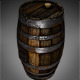 Lowpoly Wooden Wine Barrel - 3DOcean Item for Sale