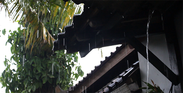 Rain Falling Down from the Roof 3