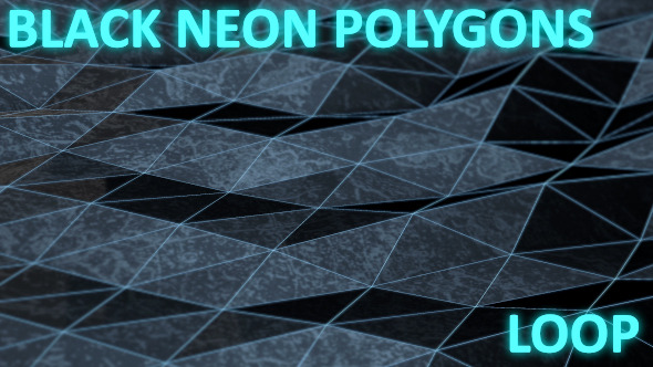 Black Neon Polygons