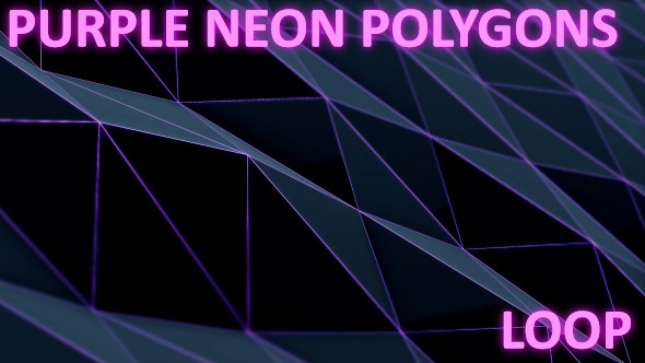 Purple Neon Polygons