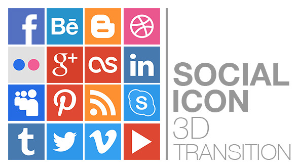 Social Icon 3D Transition