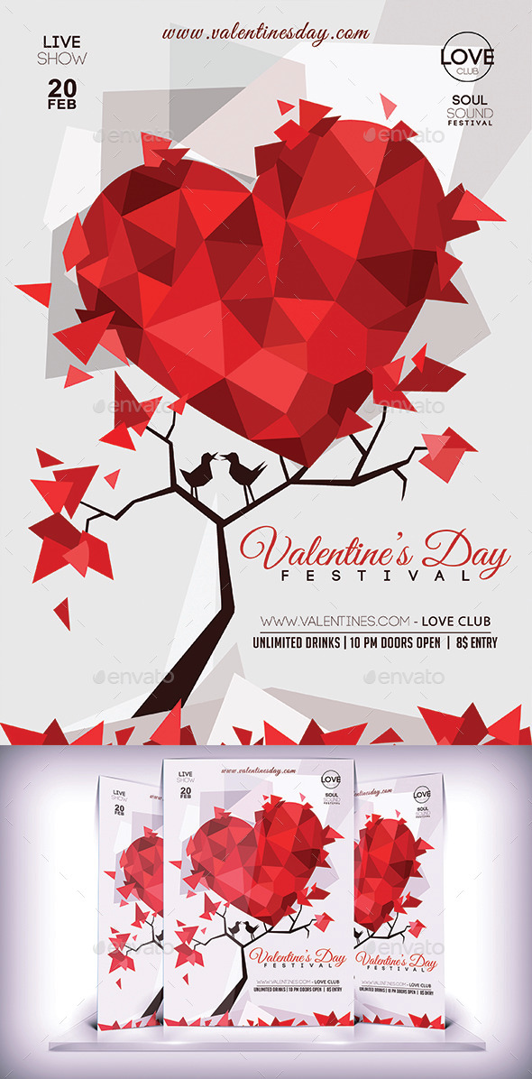 Valentines Day Lovers Flyer